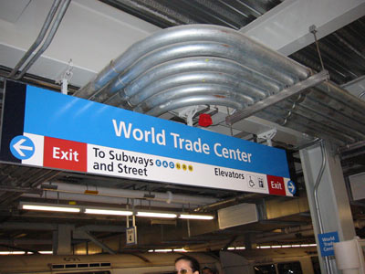 WTC Station Sign