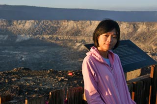 Erin at the Crater